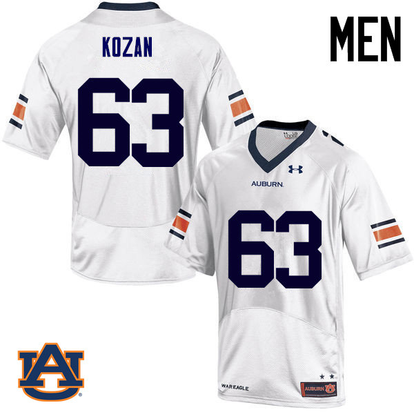 Men Auburn Tigers #63 Alex Kozan College Football Jerseys Sale-White